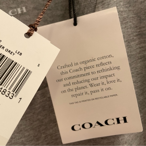 Coach Diary T-Shirt - NWT - Men’s Size Small - Heather Grey - Picture 10 of 12